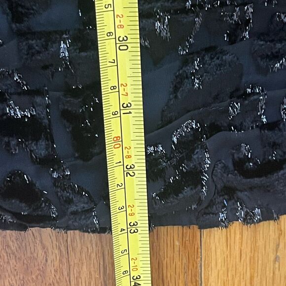 SELF PORTRAIT Metallic Leopard Frill Mini Dress Size 2 Black NEW Slim Fit Party - Picture 13 of 13